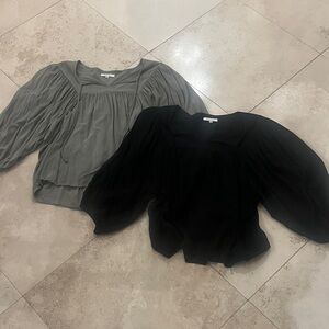 Z Supply Black and Gray Women's Blouses